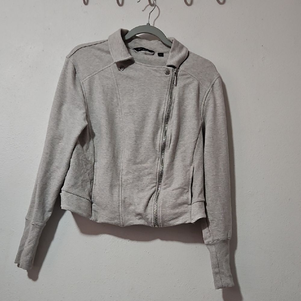 H by Halston LigGray Bomber Jacket